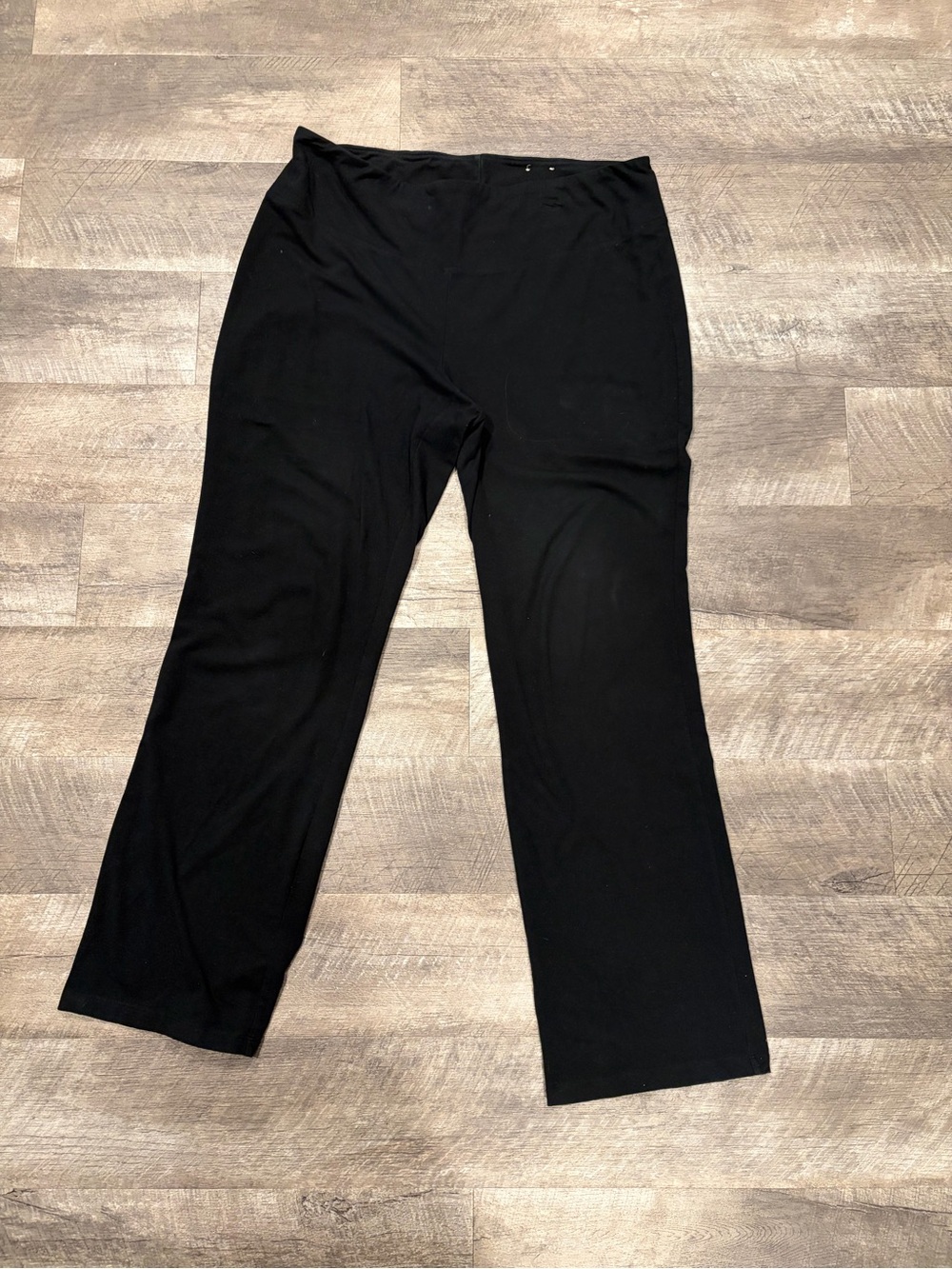 Black Straight-Leg yoga Pants